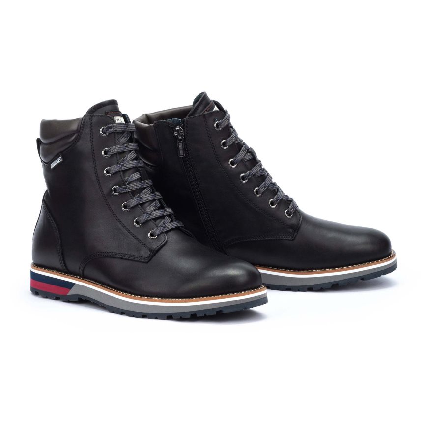 Men's Pikolinos PIRINEOS Ankle Boots Black | NZ N8A79Q2